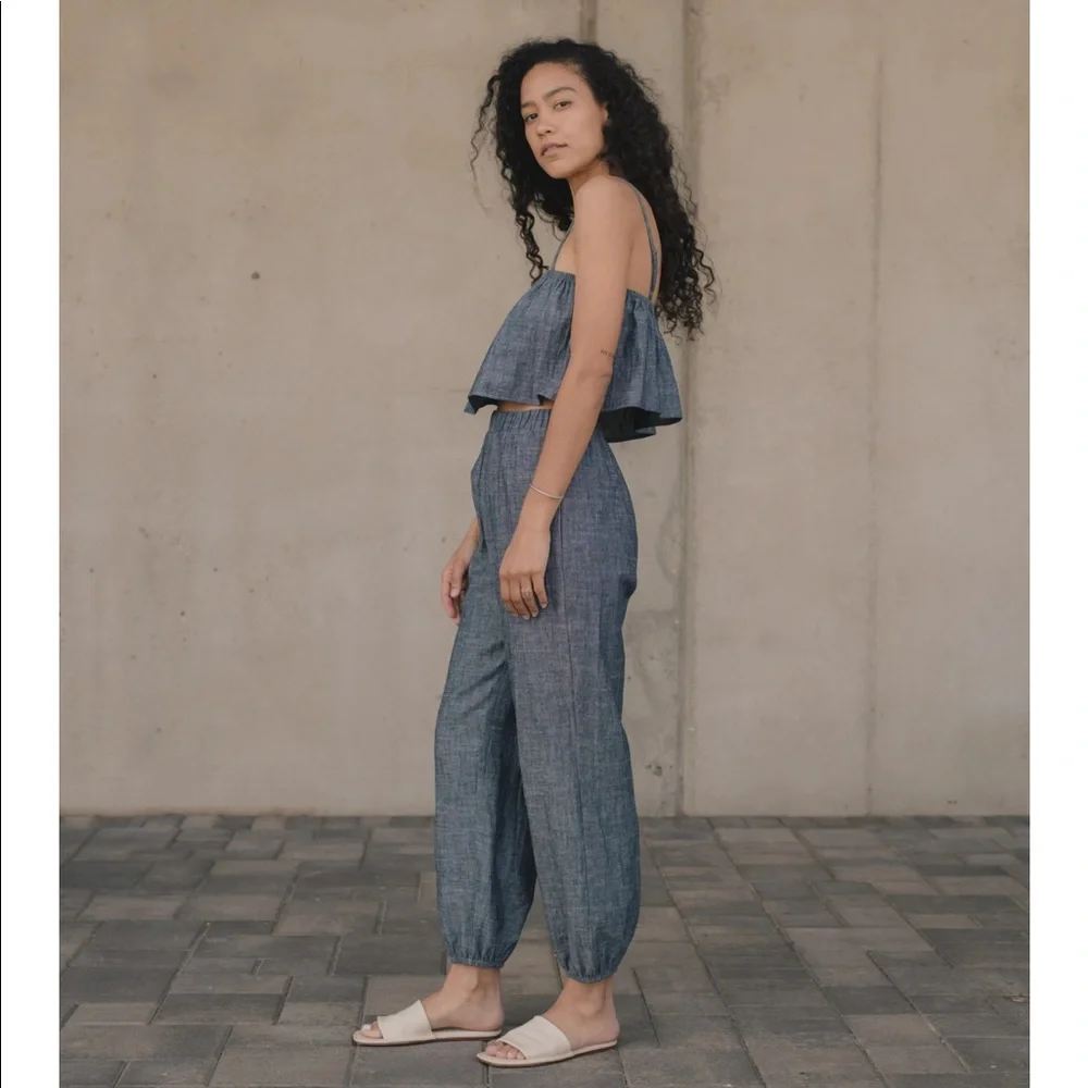 *Reserved* OZMA Neale Top - Organic Chambray - Indigo XS + Vivian Top XS 💙 - Picture 5 of 10